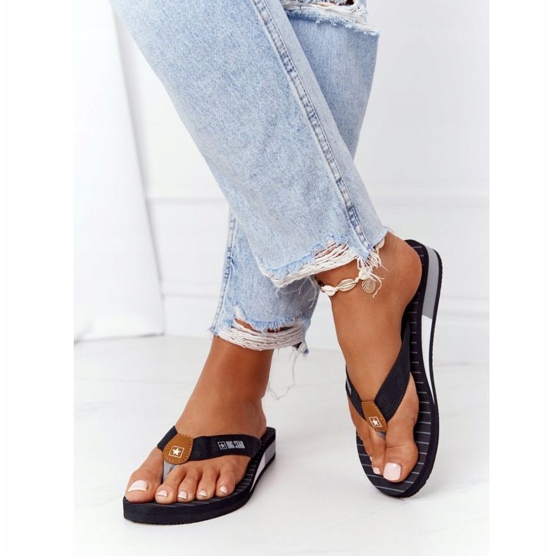 Tongs pour femmes Big Star DD274A247 Noir le noir 2