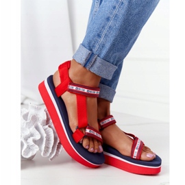 Sandales en mousse sur la plate-forme rouge Big Star HH274A102 bleu marine 2