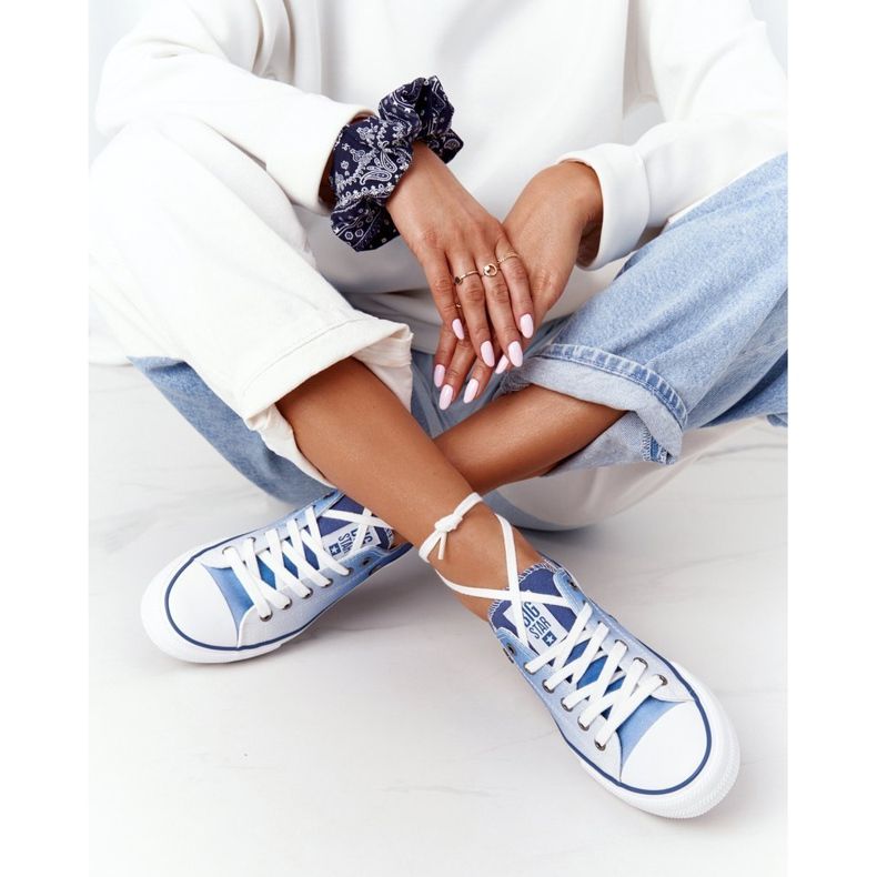 Baskets Femme Big Star HH274129 Ombre Bleu Marine blanc 1