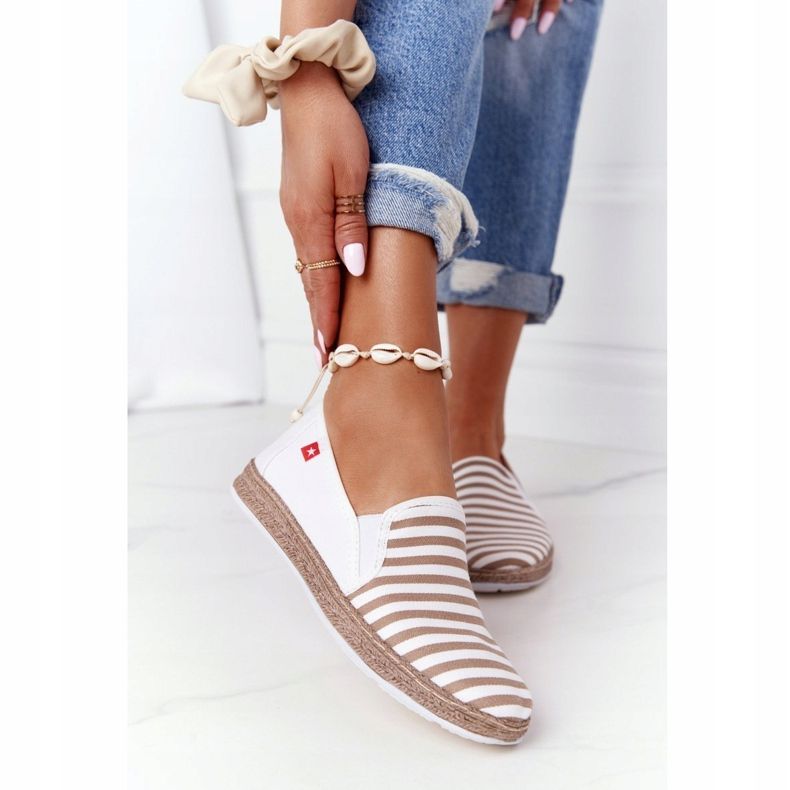 Espadrilles Femme Big Star HH276001 Beige-Blanc blanche brun 1