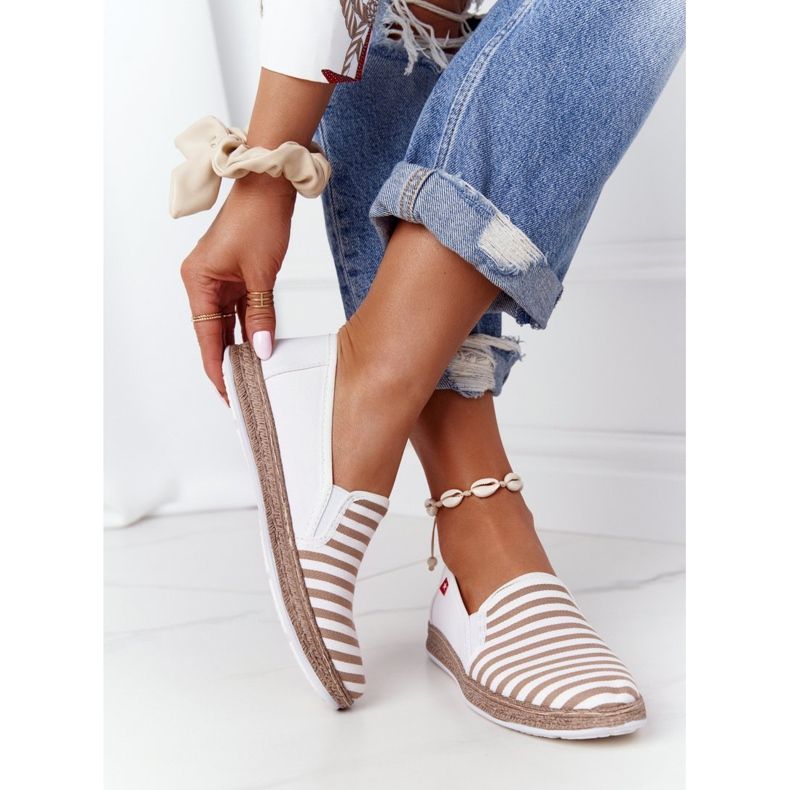 Espadrilles Femme Big Star HH276001 Beige-Blanc blanche brun 2