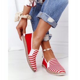 Espadrilles Femme Big Star HH276003 Rouge-Blanc blanche 1