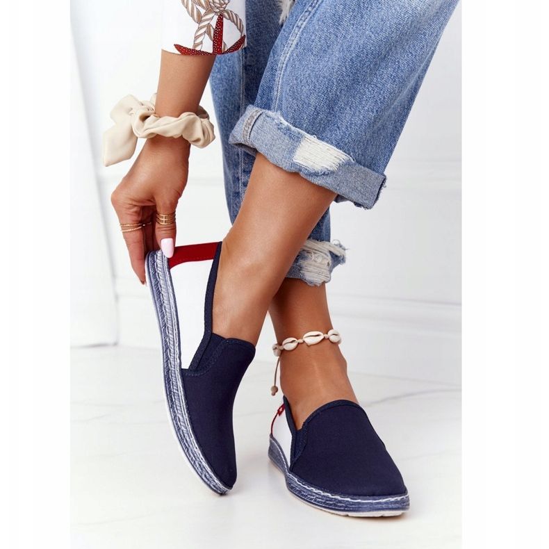 Espadrilles Femme Big Star HH276008 Bleu Marine-Blanc rouge 1