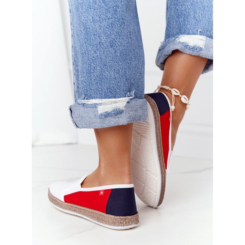 Espadrilles Femme Big Star HH276009 Blanc et Rouge bleu marine 2