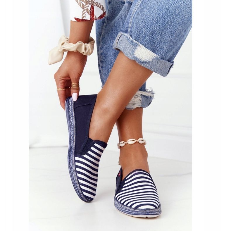 Espadrilles Femme Big Star HH276002 Bleu Marine-Blanc 2