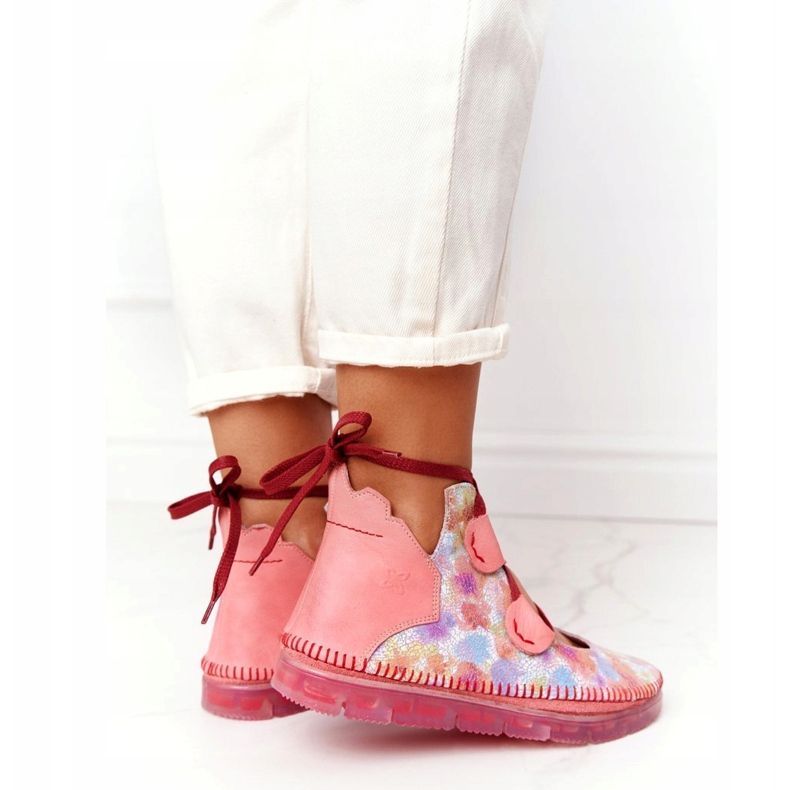 Boots cuir femme Maciejka Rose 04457-15 bleu orange vert jaune 3