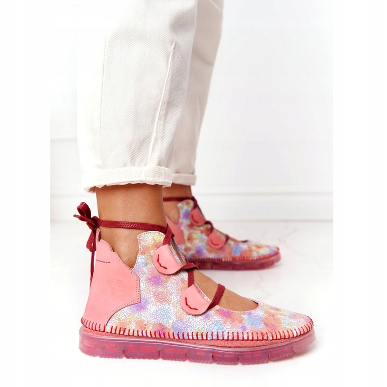 Boots cuir femme Maciejka Rose 04457-15 bleu orange vert jaune 2