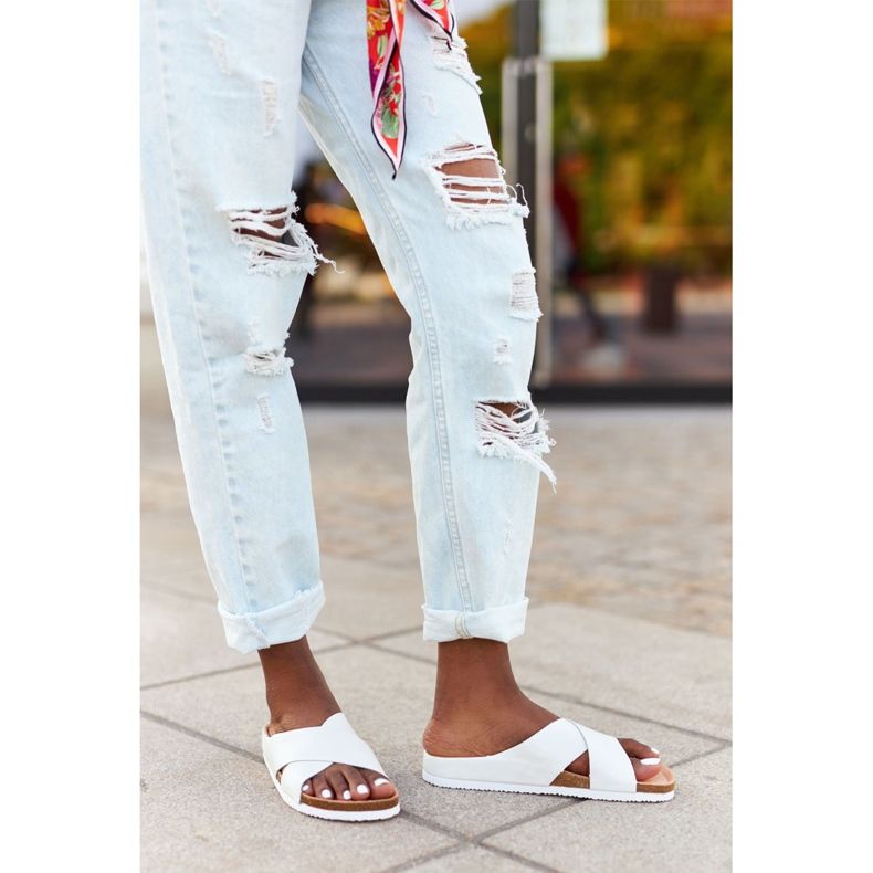 Chaussons profilés en cuir Big Star HH274647 Blanc 1