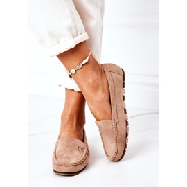 PS1 Mocassins Femme En Daim Marron Clair Madelyn beige 1