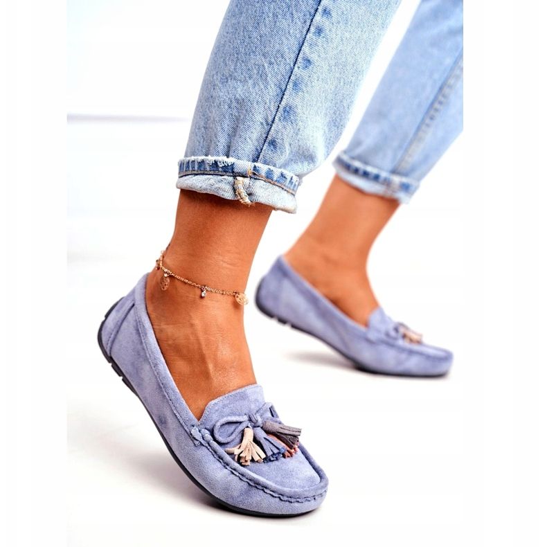 Evento Mocassins Femme Daim 20PB35-2003 Bleu Donna Mia 3