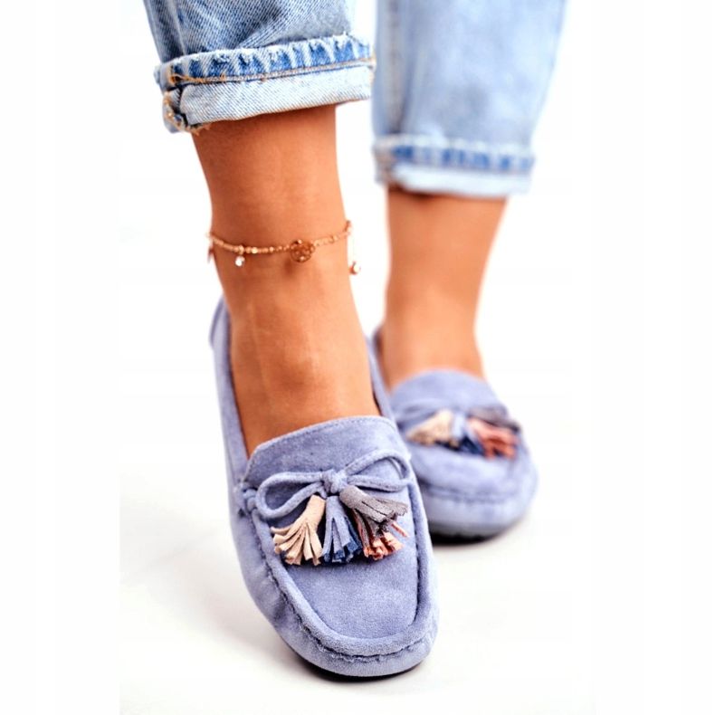 Evento Mocassins Femme Daim 20PB35-2003 Bleu Donna Mia 4