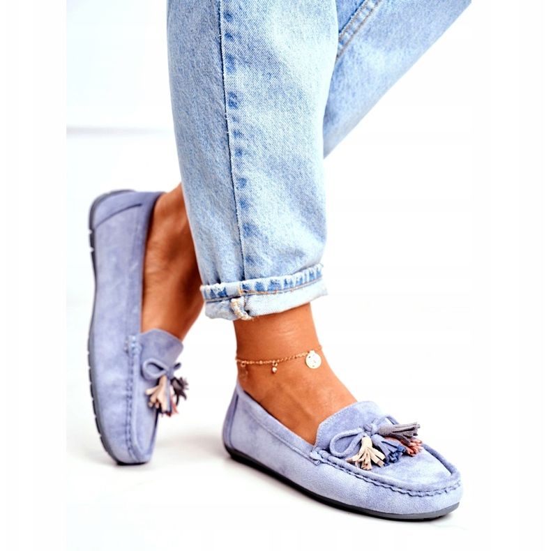 Evento Mocassins Femme Daim 20PB35-2003 Bleu Donna Mia 5