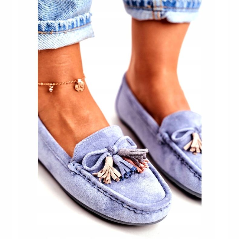 Evento Mocassins Femme Daim 20PB35-2003 Bleu Donna Mia 6