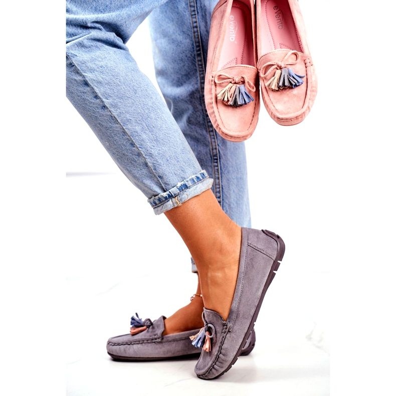 Evento Mocassins Femme Daim 20PB35-2003 Bleu Donna Mia 1