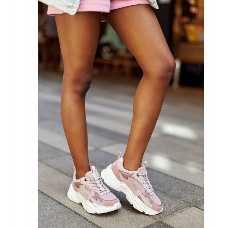 Chaussures de sport pour femmes en mousse à mémoire Big Star HH274258 Violet rose 2