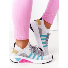 Chaussures de Sport Femme Mousse Mémoire Big Star HH274531 Blanc-Gris multicolore 2