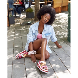 Sandales compensées en mousse Big Star HH274A083 Rose 1 Sandales compensées en mousse Big Star HH274A083 Rose 1