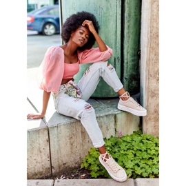 Baskets Femme Beige Big City Life 1