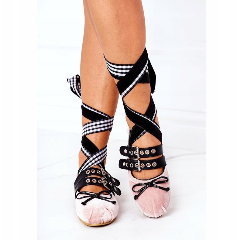 Ballerines Velours Nouées Lu Boo Rose 2 Ballerines Velours Nouées Lu Boo Rose 2