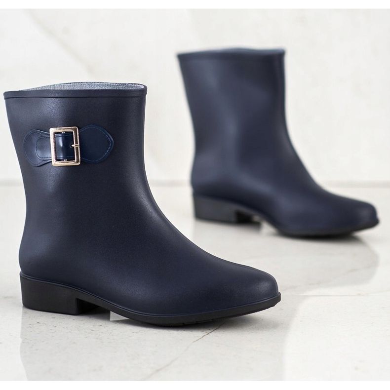 SHELOVET Galoches en caoutchouc avec boucle bleu marine bleu 1