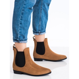 SHELOVET Bottes en daim marron brun 1