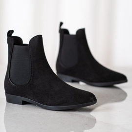 SHELOVET Bottes en daim noires le noir 2