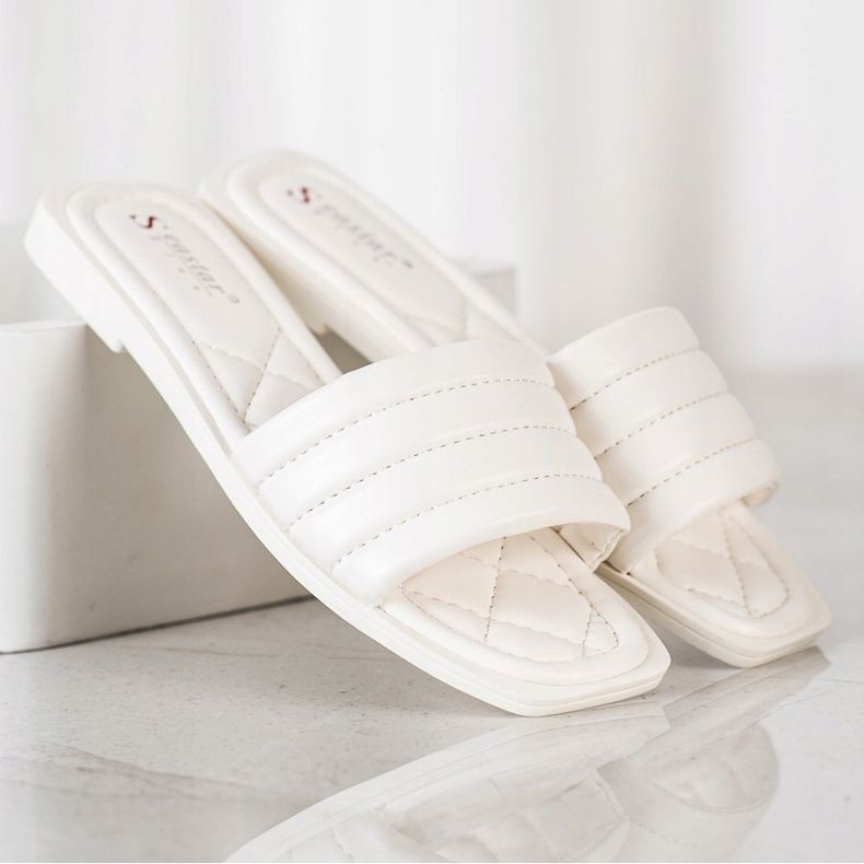 Seastar Pantoufles Décontractées Confortables blanc 2