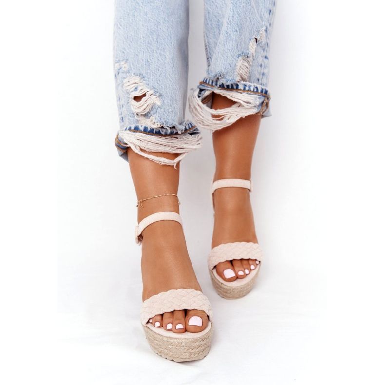 PS1 Sandales compensées beiges Baléares 4