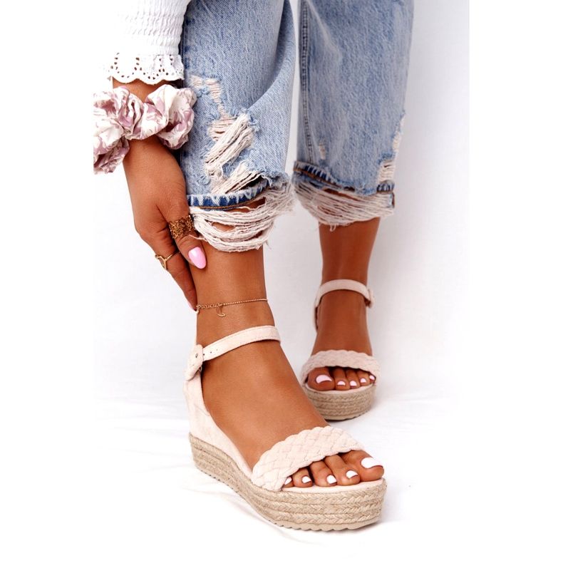 PS1 Sandales compensées beiges Baléares 1