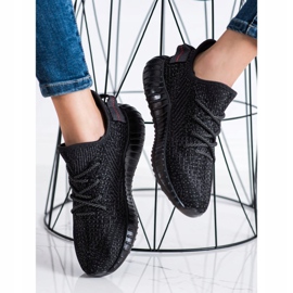 SHELOVET Baskets en textile sur la plate-forme noir 2