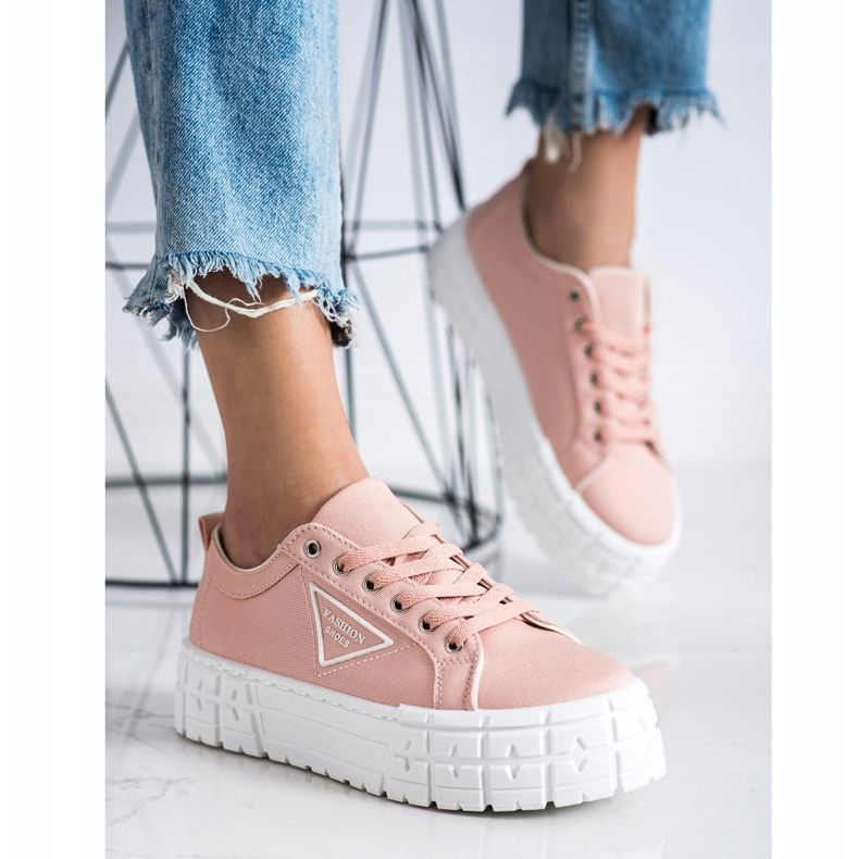 Goodin Baskets Chaussures De Mode Roses 2