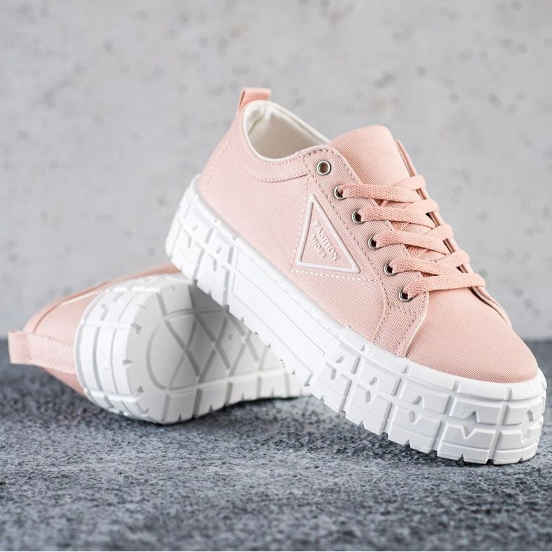 Goodin Baskets Chaussures De Mode Roses 1