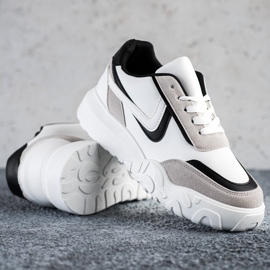 SHELOVET Baskets décontractées blanche multicolore 1
