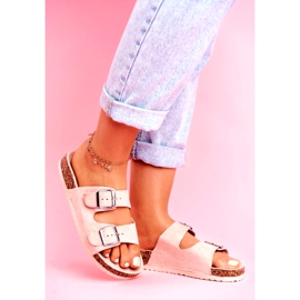 EVE Chaussons Femme En Liège Avec Fermoirs Rose Si Senor 1