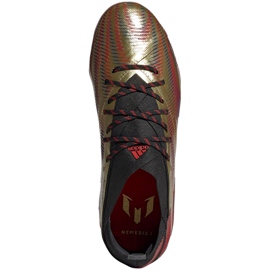 Chaussures de football Adidas Nemeziz Messi.1 Fg Jr FY0806 orange, or doré 1