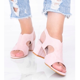 Sandales roses sur un poteau bas Buenna 1