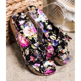 Bona Pantoufles À Motif Floral multicolore 2