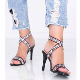 Sandales noires à talons Venusi 1