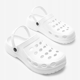 Pantoufles de coke pour hommes blancs de David blanche 1