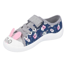 Chaussures enfant Befado 251X169 bleu marine rose argent 2