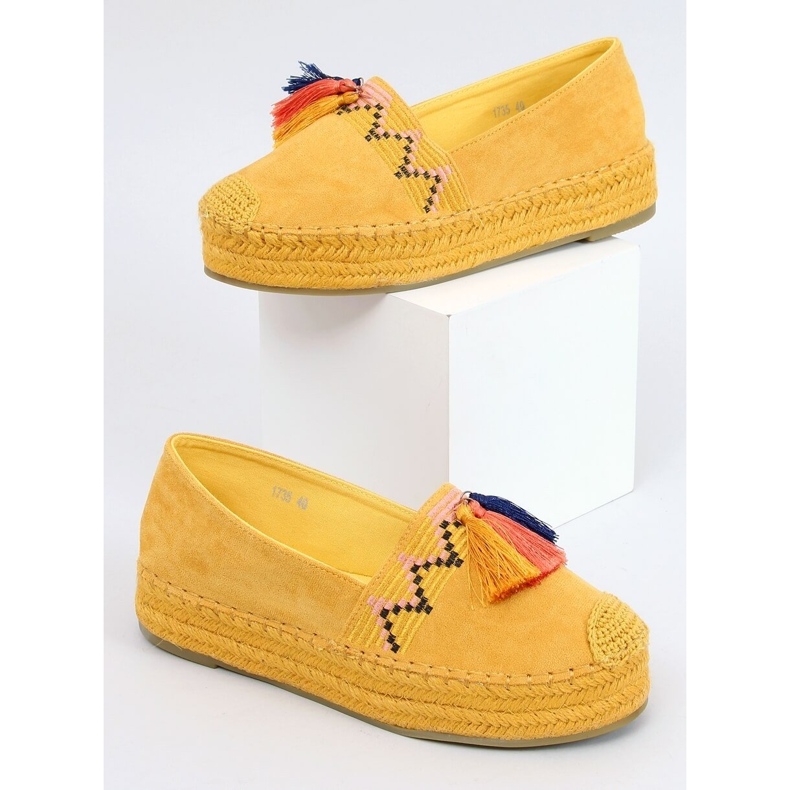 Espadrilles à franges miel 1735 Jaune 1