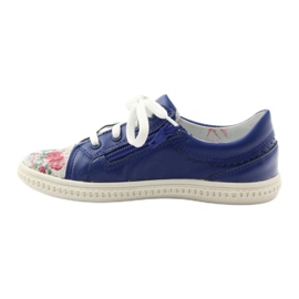 Chaussures fille fleurs Bartek 15524 blanche violet bleu rose vert 2