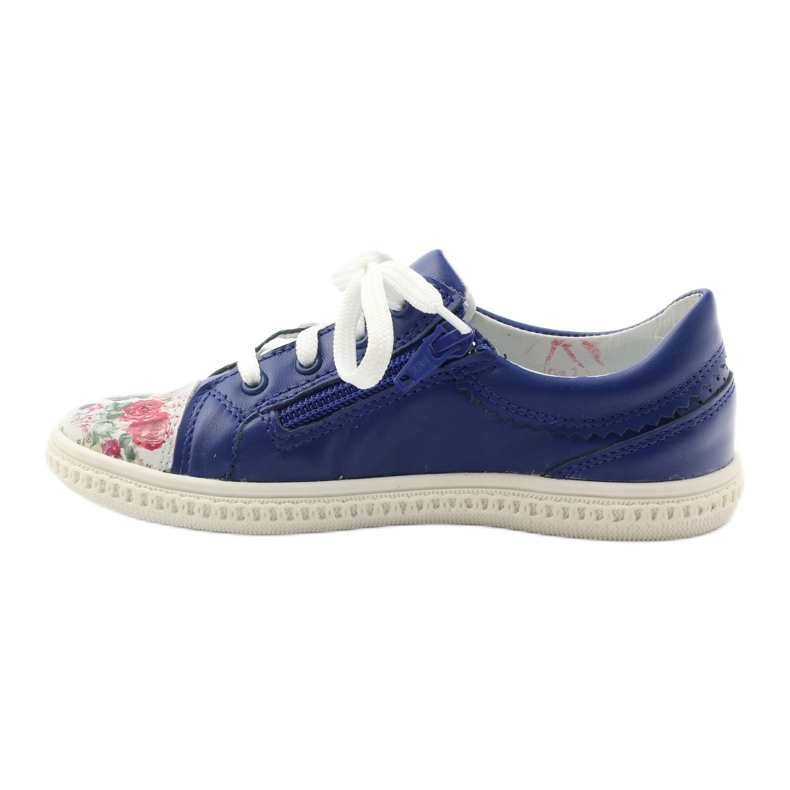 Chaussures fille fleurs Bartek 15524 blanc violet bleu rose vert 2