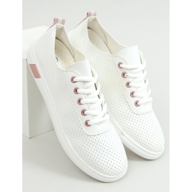 Baskets femme blanches et roses LA42 Rose 1 Baskets femme blanches et roses LA42 Rose 1