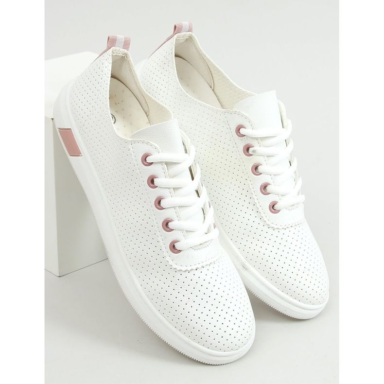 Baskets femme blanches et roses LA42 Rose 1 Baskets femme blanches et roses LA42 Rose 1