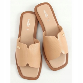 Chaussons femme beige 3526 Camel 1