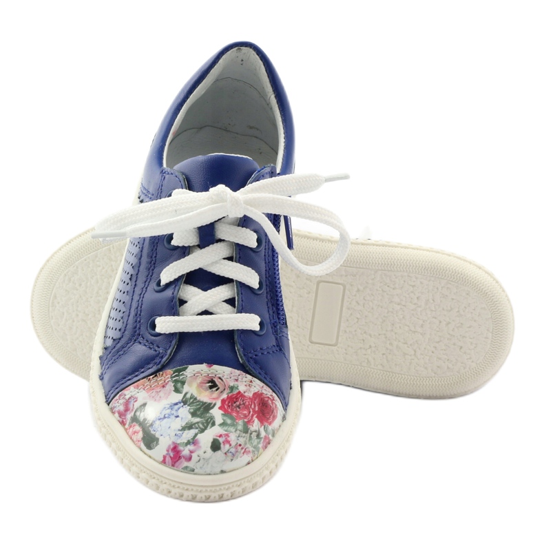 Chaussures fille fleurs Bartek 15524 bleu 3