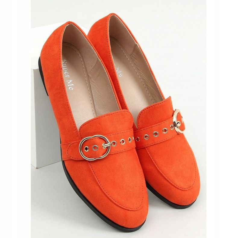 Mocassins femme orange GQ05 Orange 1