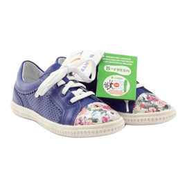 Chaussures fille fleurs Bartek 15524 bleu 4