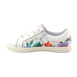 Chaussures fille fleurs Bartek 15524 blanche violet orange vert 2